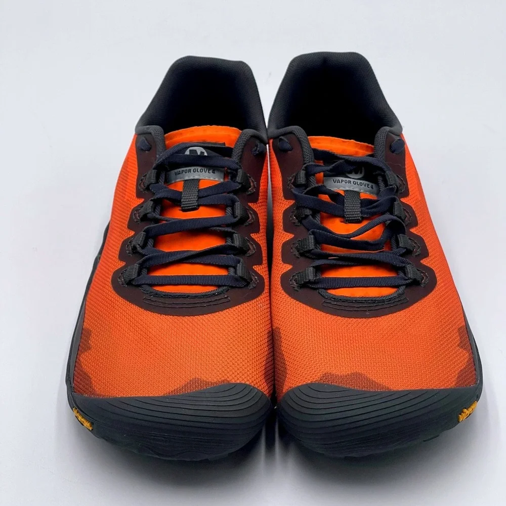 Merrell Vapor Glove 4 Mens Barefoot Running Shoes Orange Grey J16615 Size 10